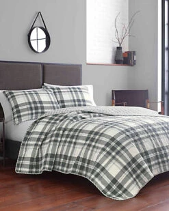 Eddie Bauer Coal Creek Plaid Quilt Set Home
