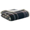 Eddie Bauer Horizon Bay Navy Yarn Dye Sherpa Throw Home