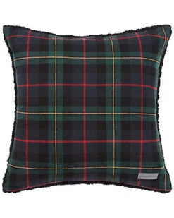Eddie Bauer Mountain Pine Tartan Green Yarn Dye Sherpa Throw Pillow Home