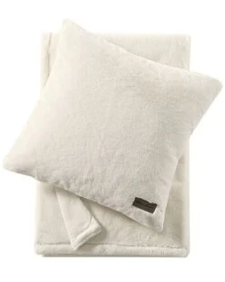 Eddie Bauer Fur Like Solid Fur Like Throw & Pillow Set Home