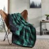 Eddie Bauer Cabin Plaid 100% Cotton Flannel-Reversible Throw Blanket Home