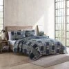 Eddie Bauer Madroplaid 100% Cotton Reversible Quilt Set Home
