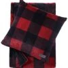 Eddie Bauer Cabin Plaid Fur Like Throw & Pillow Set Home