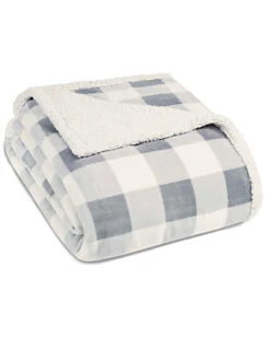 Eddie Bauer Mountain Plaid Sherpa Blanket Home