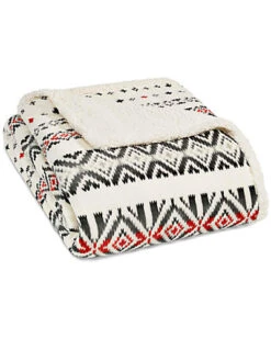 Eddie Bauer Mountain Village Chili Sherpa Blanket Home