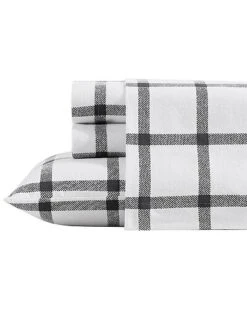 Eddie Bauer Nkhouse Plaid 100% Cotton Flannel Sheet Set, Brown Home
