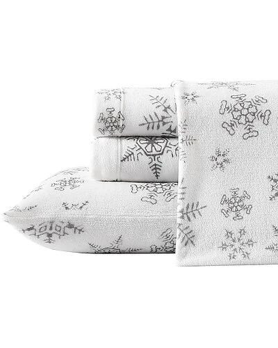 Eddie Bauer Tossed Snowflake Fleece Sheet Set Home 2 Eddie Bauer Tossed Snowflake Fleece Sheet Set Home - Image 2