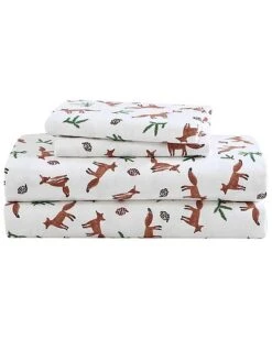 Eddie Bauer Fox Trail 100% Cotton Flannel Sheet Set Home