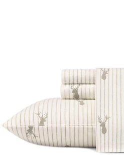 Eddie Bauer Deer Lodge Flannel Sheet Set Home